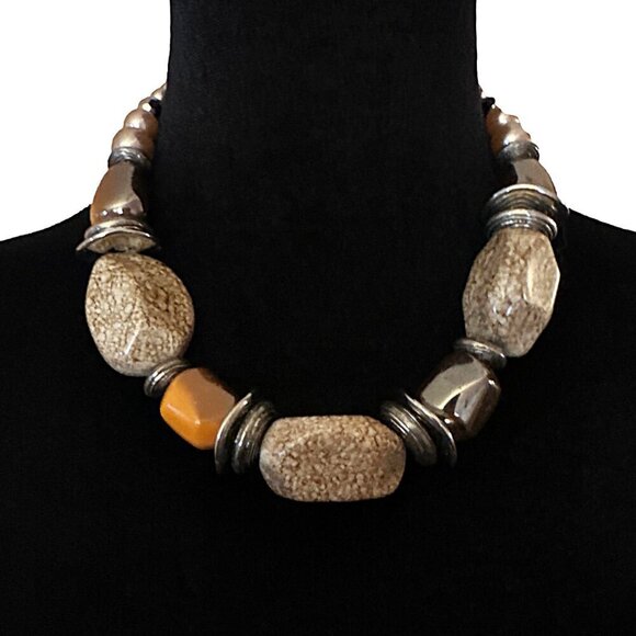 Paparazzi Blockbuster Necklace In Good Glazes Chunky Statement Boho - Picture 1 of 5